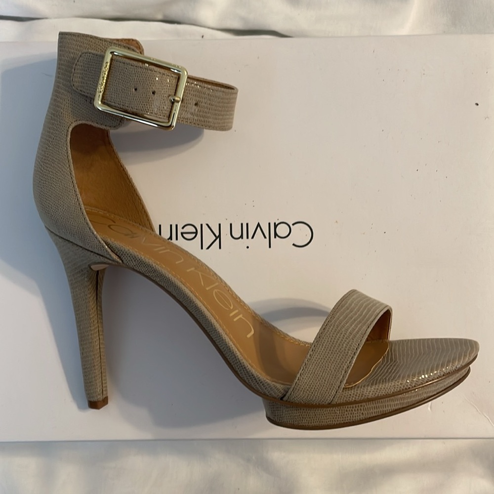 Authentic Calvin Klein Python Embossed Sandal W/S… - image 5
